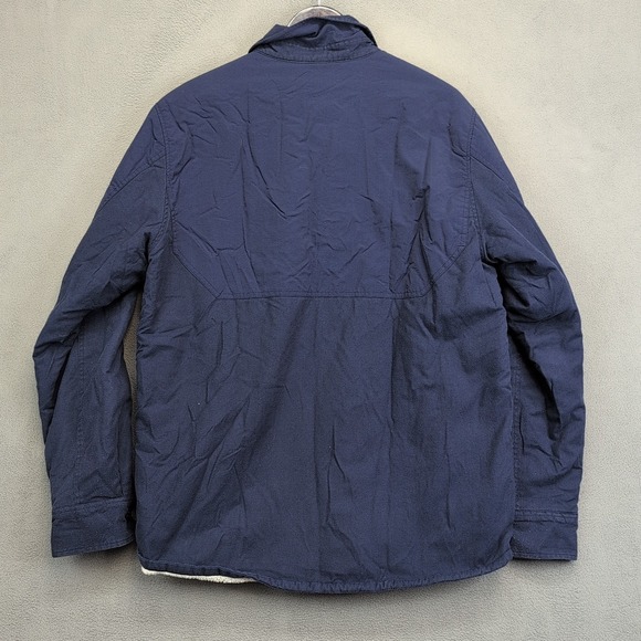 Burton Men's Dry Ride Shirt Blue Jacket Button Sherpa Fleece Lined Flannel XL - Picture 8 of 10
